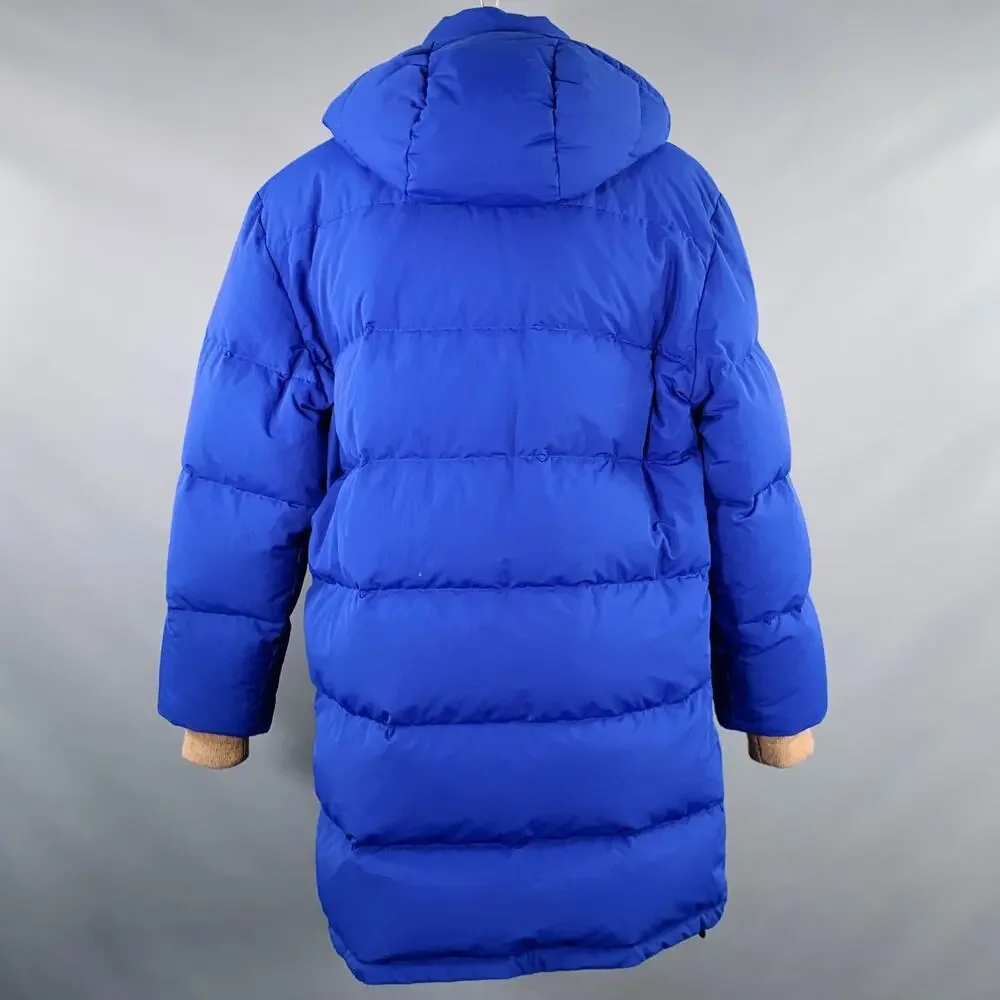 GUCCI 2018 Size 36 Blue Red Polyamide Puffer Goose Down Hooded Coat